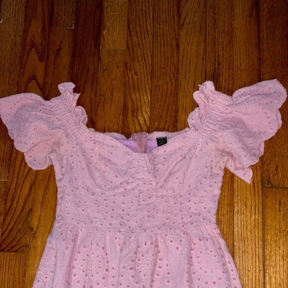 SHEIN Pink Ruffled Maxi Sundress - Picture 3 of 10